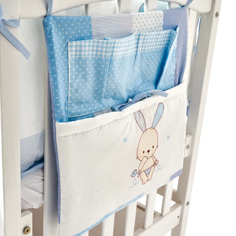 Постільний комплект 7 ел Twins Dolce Друзі зайчики 4060-D7-003, blue